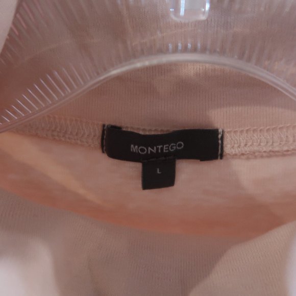 🔥Turtleneck Tight Fitted/Stretchy Sleeveless Shirt-L Pink Montego Tank Top - Picture 3 of 11